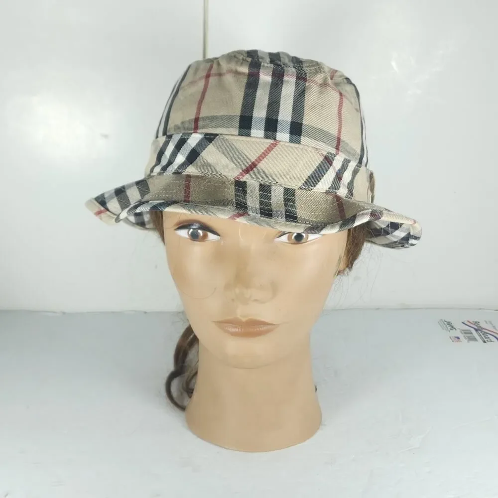 Burberry Women's Vintage Nova Check Medium Cotton Plaid Bucket Hat England